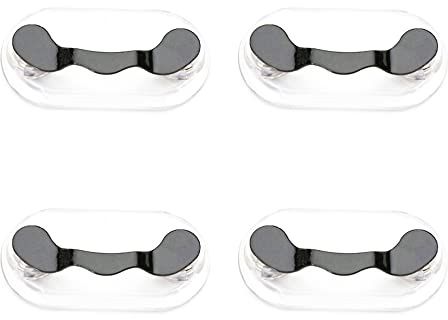 Magnetische Brillenhalter für Ausweise, Ausweishalter, Brillenhaken aus Edelstahl, Mini-Sonnenbrillenständer mit Kristallen und Perlen, 12 Farben, 4 Stück, Schwarz , One size