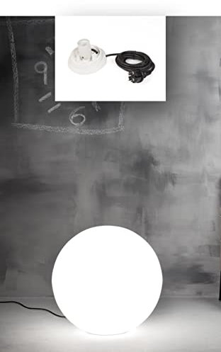 Kloris Sfera Lampada Globo luminoso da Giardino diametro cm 40 illuminazione doppia ricarica SOLARE o batteria. LED RGB multicolor dimmerabile con telecomando. IP65 Made in Italy.