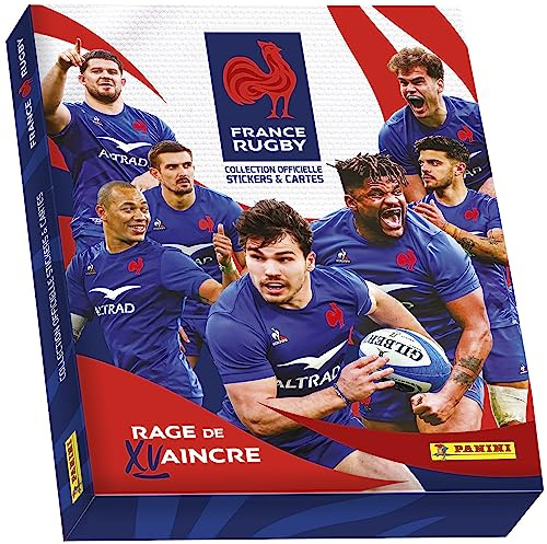 Panini 004729MCOUFC 004729MCOUFC Französisches Rugby-Team Sammlerset mit 1 Album + 18 Hüllen + 3 Karten Limited Edition