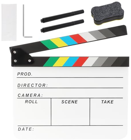 Ribvane Acryl-Film-Regisseur, Schindelplatte, Fotografie, Video, TV, Aktionsszene, Schiefer mit magnetischem Tafelradierer, zwei benutzerdefinierten Stiften, Reinigungstuch und Sechskantschlüssel,