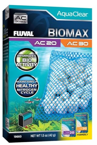 Fluval - BIOMAX per AC20/AC30 Power Filter, 1,5 oz / 42 g - per l'uso in acquari d'Acqua Dolce e salata