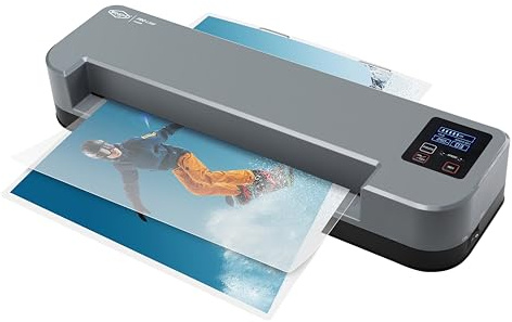 SINCHI A3 Thermal Laminator & Foil Applicator | 4-Roller, LCD Display, 55s Warm-Up, Min. 16 Seconds per Page | 75–250 Micron, ID to A3 Poster | Micro-Adjustable | for Office, School, Home, and Crafts