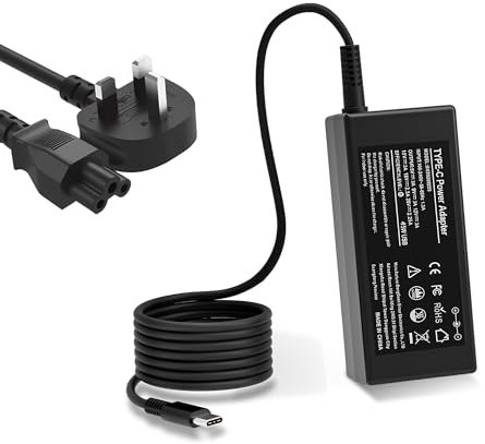 Chromebook Charger,45W USB C Laptop Charger suitable for HP Lenovo Dell Asus Acer Samsung Google Chromebook, Type C Fast Charging Power Adapter