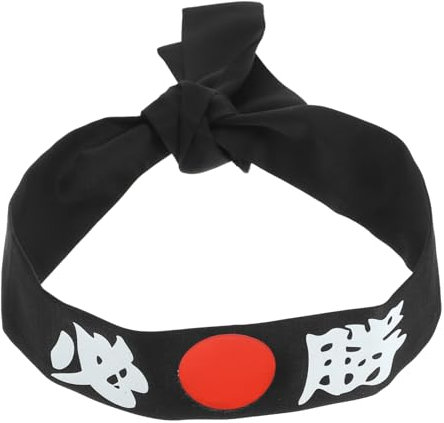 VOSAREA Japanisches Hachimaki Stirnband Aus Traditionelles Karate-kopftuch Für Frauen Und Männer Für Sport Training Und Cosplay-events Schwarz