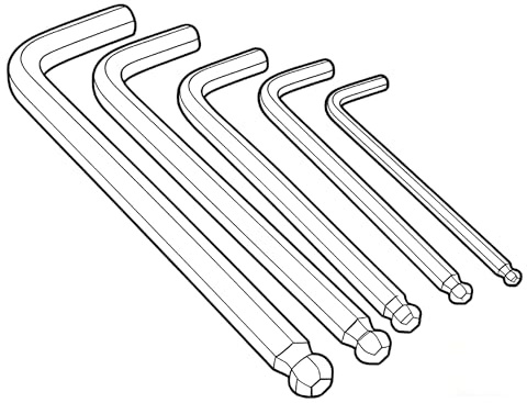 CENFORGE 13-Piece Jumbo SAE Hex Key Set (1/16” – 5/8”) – Extra Long Arm Ball End Allen Wrenches – Heavy Duty CR-V Steel L-Keys for Automotive, Industrial & Machinery Repair