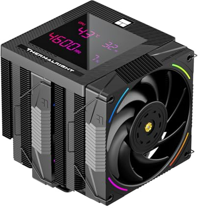 Thermalright-TR Phantom Spirit 120 Digital EVO - Ventilador para CPU (7 conductos térmicos, doble ventilador PWM de 120 mm, pantalla digital en la tapa, para AM4/AM5/Intel LGA1700/1851/1150/1151/1200)