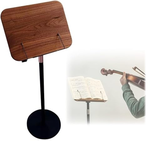Bambus Notenständer, Holz Notenständer, Höhenverstellbarer Notenständer aus Holz for Dirigenten, verstellbarer Winkel, for Instrumentaldarbietungen
