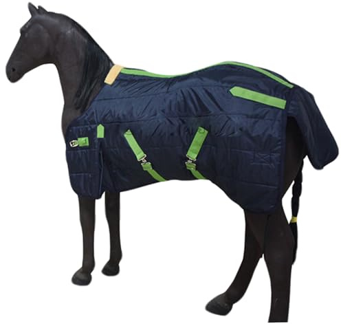 Coperta invernale per cavalli 39 pollici Deluxe impermeabile coperta per affluenza di cavalli antivento e calda addensata inv