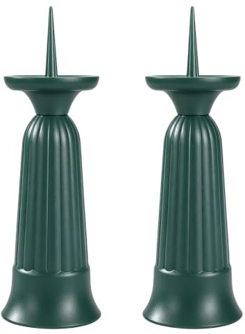 PHMING 2 Pezzi Verde Scuro Vaso Cimiteriale,Vasi per Cimitero di Plastica