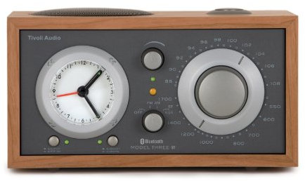 Tivoli Model Three Bluetooth FM/MW Radio Alarm Clock in Cherry/Taupe