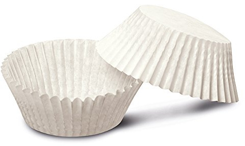 Guardini, Set de 100 caissettes à pâtisserie Ø 7 cm, Jetable, Papier sulfurisé, Blanc, Fabriqué en Italie, Ligne Easy Bake