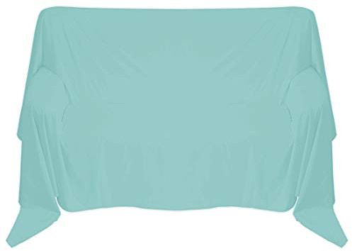 Nurtextil24 Sofaüberwurf in 30 Farben und 4 Größen Überwurf aus 100% Baumwolle Türkis 150 x 240 cm