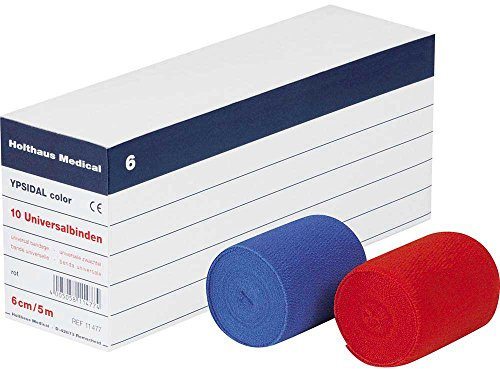 Holthaus Medical YPSIDAL color Universalbinde Verband Binde Fixierverband, elastisch, blau, 8cmx5m, 10St
