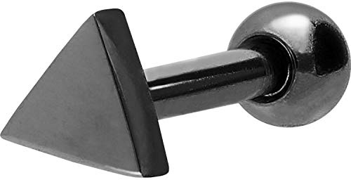 PIERCINGLINE Chirurgenstahl Ohrpiercing | DREIECK | Piercing Schmuck Ohr Stecker Helix | Farbauswahl