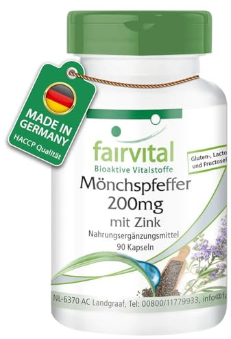 Fairvital | Agnocasto 200mg con Zinco - 90 Capsule