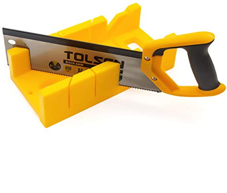 Tolsen Gehrungslade mit Rücken Handsäge Set 300mm 12 Fast Cutting Blade 13TPI