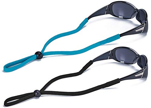 SHINKODA Verstellbares Brillenband für Erwachsene und Kinder, 2 Stück, Brillen-Haltekordel zum Lesen, Sicherheit, Sport und Sonnenbrillen, Schwarz und Blaugrün, 11.8 Inch (Pack of 2)