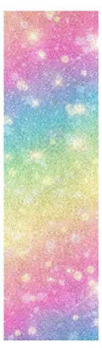 Mnsruu Einhorn Pastell Himmel Regenbogen Skateboard Griffband Sandpapier Griptape Rutschfestes Blasenfrei Blatt 1 Stück Longboard Aufkleber Scooter 22,9 x 83,8 cm