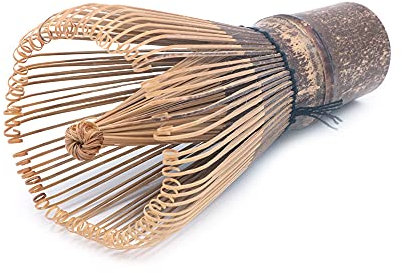 ANCLLO Herramienta de batidor de polvo de bambú negro Chasen Matcha para ceremonia de té japonés, accesorio de 80-85 puntas