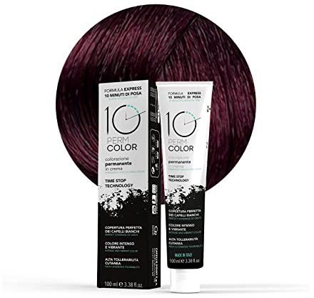 10 Perm, Colorazione a Lunga Durata Express, 6.62 Biondo Scuro Rosso Iris | Tinta per Capelli, Copertura Rapida e Omogenea in 10 Minuti, Colore Brillante, Intenso e Luminoso, 100 ml
