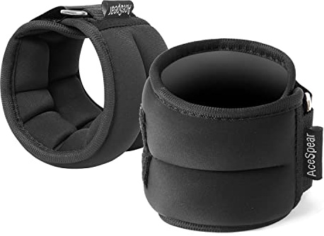 AceSpear Ankle Weights Sets for Men Women Kids 1lb 2lb 3lb 4lb 5lb Leg Weights Arm Wrist Weights Gym for Foot Exercise Training Workout Walking Jogging Yoga(1 lb x 2)