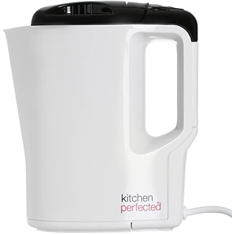 Masterpart Cream/Black 0.9Ltr 1000w Lightweight Corded Travel Kettle