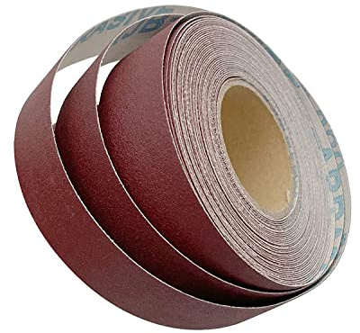 360 Grit Continuous Sandpaper Roll 2.54cm x 8m Emery Cloth Aluminium Oxide Abrasive Sandpaper Roll Drum Sander Sandpaper Rolls for Wood Furniture Finishing Metal Sanding Automotive Polishing