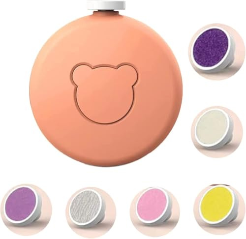 Lima de uñas eléctrica para bebé, 6 en 1, cabezales de lijado intercambiables, cortaúñas, cuidado de uñas para bebés, juego de manicura (no incluye pilas)