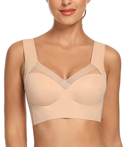 WOWENY Reggiseno da Donna Senza Ferretto Zero Feel Push up Senza Cuciture Reggiseno Color Pelle Tshirt Reggiseno Senza Cuciture Comfort Morbido Reggiseno Sonno Reggiseno Classico Bustier
