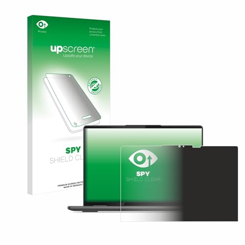upscreen Blickschutzfolie für Lenovo Yoga 7 Gen 7 14 | 16:10 Anti-Spy Displayschutz Made in Germany Privacy Screen Protector Sichtschutz Blaulichtfilter Klare Folie