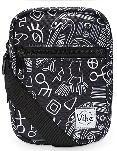 Vibe Festival Gear Klein 5in1 Schultertasche Umhängetasche Messenger bag fur Herren und Damen, jungen, Crossbody Crossbag Bauchtasche Handtasche rucksack handytasche