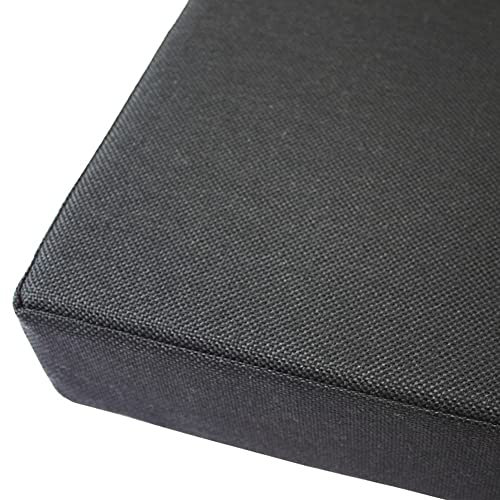 RAKTOV Abnehmbares Bankkissen, 2/3-Sitzer, Möbel-Sitzkissen, hohe Elastizität, Schaumstoffkissen, Bankkissen, Sitzkissen für Schuhe, Küche, Erkerfenster, Garten, 220 x 35 x 5 cm, Schwarz