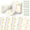4 Blatt Geschenkpapier Kommunion Taufe Set Mit 24 Runde Aufkleber DIY Erstkommunion Gift Wrapping Paper Geburt Firmung Hochzeit Geburtstag Geschenkpapierbögen Für Geschenkverpackung (70x50 Cm)