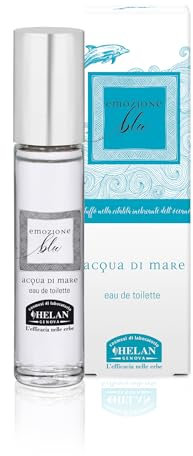 Helan Emozione Blu - Fresh and Light Men's Perfume with Effervescent Notes of Lemon, Bergamot and Eucalyptus, Floral, Marine and Woody Fragrance, Sparkling Men's Perfume 10 ml
