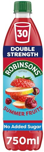 Robinsons Double Strength Summer Fruits No Added Sugar Squash 750ml Bottle (Pack of 1)