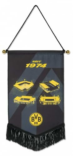 Dortmund Borussia Wimpel - Stadionhistorie - Banner Schmuckwimpel BVB 09