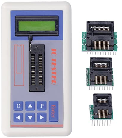 Testeur de Transistor Multifonctionnel, Testeur de Circuit intégré IC, Testeur de Maintenance, Détecteur MOS PNP NPN 5V 3.3V (Avec bornes)