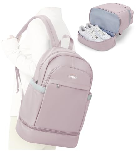 suradar Sporttasche für Männer Frauen, Umhängetasche für das Fitnessstudio, Reiserucksack, Gym Bag 3 in 1 Design mit Schuhfach, Gym Tasche Wasserdicht und Leicht Lotuswurzel Rosa