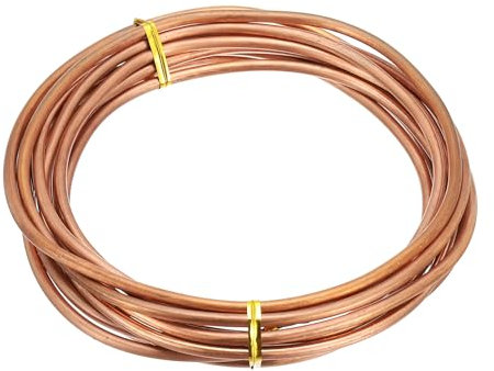 PATIKIL 99.9% Soft Copper Wire for Gardening, 6 Gauge/4 mm Diameter 13 Feet/4.1 m 1 Pound Spool Pure Bare Copper Wire for Jewelry Making Beading Electroculture Plants