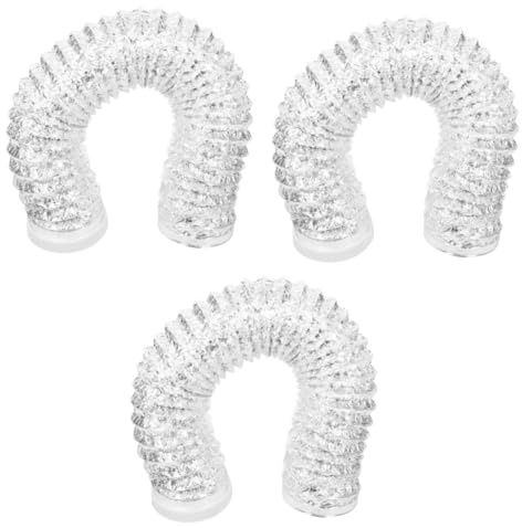 Uonlytech 3pièces Tuyau Aluminium Flexible Pour Évacuation De Cuisine Et Sèche-linge Conduit Air Pratique Et Chaleur Pour Système De Ventilation Et Extracteurs Air