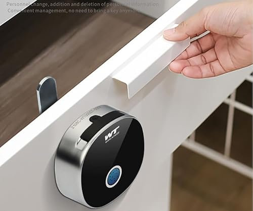 Smart Digital Fingerprint Cabinet Door Lock Keyless for Concealing Office Desk Cabinet Document Cabinet Drawer Closet Mailbox More Closet DIY Wooden Furniture Privacy Lock (Fingerprint 20mm)