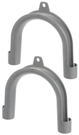 Cabilock 2pcs Adjustable U-clamp Washer for Washing Machine Drain Pipe Hose Support Holder Hanger for Efficient Laundry