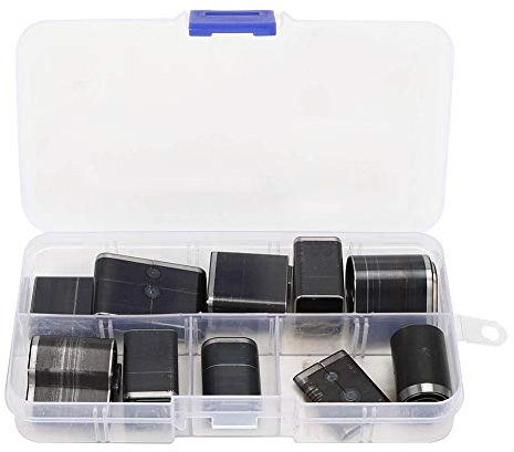 Mavaol Juego de perforadoras de cuero de 24 piezas, perforadoras huecas de acero de aleación, formas redondas, ovaladas, cuadradas, precisas, resistentes, para artesanía en cuero