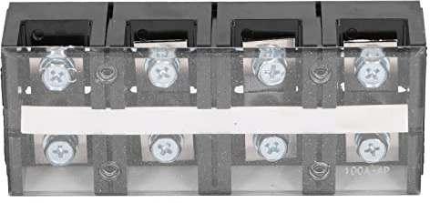 Morsettiera, Striscia Barriera per Cavi Elettrici con Coperchio, CA 600 V 100 A, per la Distribuzione di Energia nel Settore Automobilistico (TC-1004)