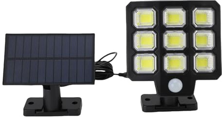 Oreilet Luces Solares Al Aire Libre, LED 3000LM IP65 IP65 Impload Solar Luz Pared con Control Remoto, Luces Inundación Divididas Seguridad Anochecer a Amanecer 16