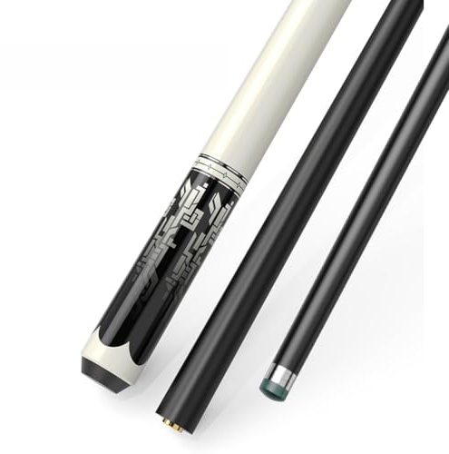 YWRU Billard Queue, 2 Teile Kohlefaser 10mm 11,5mm 13mm Spitze Snooker Billard Queue Sticks Professionelle Low -ablenk -Pool -Sticks Mit Bag/gehäuse(Size:10MM,Color:R1)