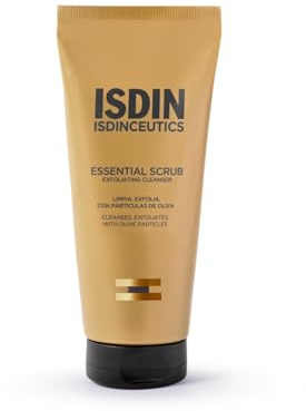ISDIN Isdinceutics Essential Scrub (100 g) | Gel Detergente Viso Esfoliante | Deterge ed Esfolia per una Pelle Rinnovata | Aiuta a Diminuire l'Aspetto dei Pori | Adatto a Tutti i Tipi di Pelle