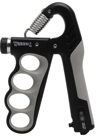 Griffkraft Trainer Handgripper 5-100kg - Verstellbarer Handtrainer 100kg Unterarmtrainer 100kg mit Zähler - Ergonomischer Griffkraft-Trainer für Zuhause, Büro und Fitnessstudio