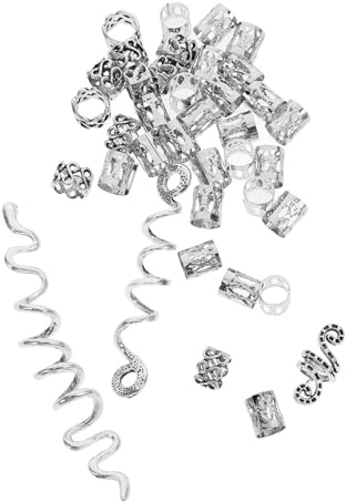 MAGICLULU 38stücke Haarschmuck Für Zöpfe Dreadlock-ringe Haarringe Haarspangen Dreadlock-clips Haarperlen Für Zöpfe Zopf-accessoires Zopfschmuck Dreadlock-accessoires