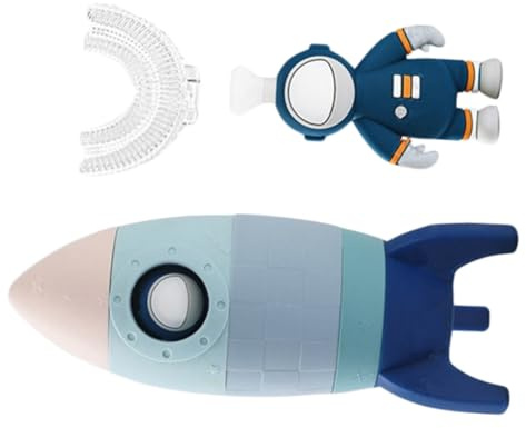 LALADEFIEE Nave Espacial de Juguete de Silicona Hipoalergénica para Pequeños de 1 a 2 Años Torre Apilable Educativa de Colores Suaves para Desarrollo Cognitivo y Juego Creativo